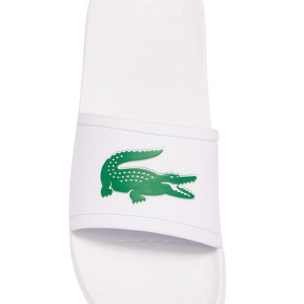 LACOSTE Fraisier 318 1 Slide Men White Sandals - Picture 3 of 5